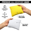 image:imageGoSports 4 x 2 Commercial Grade Cornhole Boards Set  Natural Wood Cornhole Boards Choose from Different Bean Bag Color CombinationsWhite  Yellow
