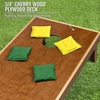 image:imageGoSports 4 x 2 Commercial Grade Cornhole Boards Set  Natural Wood Cornhole Boards Choose from Different Bean Bag Color CombinationsYellow  Dark Green