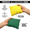 image:imageGoSports 4 x 2 Commercial Grade Cornhole Boards Set  Natural Wood Cornhole Boards Choose from Different Bean Bag Color CombinationsYellow  Dark Green