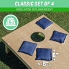 image:imageGoSports Cornhole Bean Bags Set of 4  Regulation All Weather  Classic Navy 6 x 6 Pack of 8