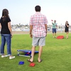 image:imageGoSports Portable Cornhole Set with Carry Case  Outdoor Lawn Bean Bag Toss Game for Adults and Family  Beach Camping Yard Games amp MoreRed  Blue