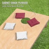 image:imageGoSports Regulation Size Wooden Cornhole Set with Natural Wood Finish  Includes Carrying CaseBlack  Burgundy