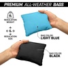 image:imageGoSports Regulation Size Wooden Cornhole Set with Natural Wood Finish  Includes Carrying CaseBlack  Light Blue