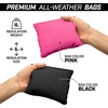 image:imageGoSports Regulation Size Wooden Cornhole Set with Natural Wood Finish  Includes Carrying CaseBlack  Pink