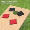 image:imageGoSports Regulation Size Wooden Cornhole Set with Natural Wood Finish  Includes Carrying CaseBlack  Red