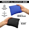 image:imageGoSports Regulation Size Wooden Cornhole Set with Natural Wood Finish  Includes Carrying CaseBlack  Royal Blue