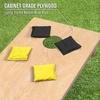 image:imageGoSports Regulation Size Wooden Cornhole Set with Natural Wood Finish  Includes Carrying CaseBlack  Yellow
