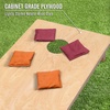 image:imageGoSports Regulation Size Wooden Cornhole Set with Natural Wood Finish  Includes Carrying CaseBurgundy  Orange