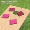 image:imageGoSports Regulation Size Wooden Cornhole Set with Natural Wood Finish  Includes Carrying CaseBurgundy  Pink