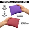 image:imageGoSports Regulation Size Wooden Cornhole Set with Natural Wood Finish  Includes Carrying CaseBurgundy  Purple