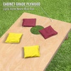 image:imageGoSports Regulation Size Wooden Cornhole Set with Natural Wood Finish  Includes Carrying CaseBurgundy  Yellow