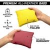 image:imageGoSports Regulation Size Wooden Cornhole Set with Natural Wood Finish  Includes Carrying CaseBurgundy  Yellow