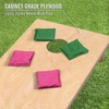 image:imageGoSports Regulation Size Wooden Cornhole Set with Natural Wood Finish  Includes Carrying CaseDark Green  Pink