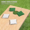 image:imageGoSports Regulation Size Wooden Cornhole Set with Natural Wood Finish  Includes Carrying CaseDark Green  White