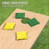 image:imageGoSports Regulation Size Wooden Cornhole Set with Natural Wood Finish  Includes Carrying CaseDark Green  Yellow