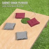 image:imageGoSports Regulation Size Wooden Cornhole Set with Natural Wood Finish  Includes Carrying CaseGray  Burgundy