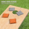 image:imageGoSports Regulation Size Wooden Cornhole Set with Natural Wood Finish  Includes Carrying CaseGray  Orange