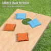 image:imageGoSports Regulation Size Wooden Cornhole Set with Natural Wood Finish  Includes Carrying CaseLight Blue  Orange