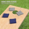 image:imageGoSports Regulation Size Wooden Cornhole Set with Natural Wood Finish  Includes Carrying CaseNavy Blue  Gray