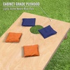 image:imageGoSports Regulation Size Wooden Cornhole Set with Natural Wood Finish  Includes Carrying CaseNavy Blue  Orange