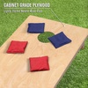 image:imageGoSports Regulation Size Wooden Cornhole Set with Natural Wood Finish  Includes Carrying CaseNavy Blue  Red