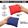 image:imageGoSports Regulation Size Wooden Cornhole Set with Natural Wood Finish  Includes Carrying CaseNavy Blue  Red
