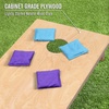 image:imageGoSports Regulation Size Wooden Cornhole Set with Natural Wood Finish  Includes Carrying CasePurple  Light Blue