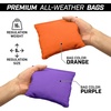 image:imageGoSports Regulation Size Wooden Cornhole Set with Natural Wood Finish  Includes Carrying CasePurple  Orange