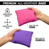 image:imageGoSports Regulation Size Wooden Cornhole Set with Natural Wood Finish  Includes Carrying CasePurple  Pink