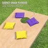 image:imageGoSports Regulation Size Wooden Cornhole Set with Natural Wood Finish  Includes Carrying CasePurple  Yellow