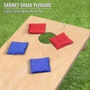 image:imageGoSports Regulation Size Wooden Cornhole Set with Natural Wood Finish  Includes Carrying CaseRed  Royal Blue