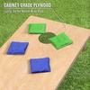image:imageGoSports Regulation Size Wooden Cornhole Set with Natural Wood Finish  Includes Carrying CaseRoyal Blue  Bright Green