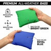 image:imageGoSports Regulation Size Wooden Cornhole Set with Natural Wood Finish  Includes Carrying CaseRoyal Blue  Bright Green