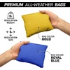 image:imageGoSports Regulation Size Wooden Cornhole Set with Natural Wood Finish  Includes Carrying CaseRoyal Blue  Gold