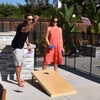 image:imageGoSports Regulation Size Wooden Cornhole Set with Natural Wood Finish  Includes Carrying CaseRoyal Blue  Pink