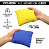 image:imageGoSports Regulation Size Wooden Cornhole Set with Natural Wood Finish  Includes Carrying CaseRoyal Blue  Yellow