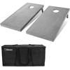 image:imageGoSports 4 ft x 2 ft Regulation Size Wooden Cornhole Boards Set with Light Gray Finish  Includes Carrying CaseNo Bean Bags