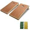 image:imageGoSports 4 x 2 Commercial Grade Cornhole Boards Set  Natural Wood Cornhole Boards Choose from Different Bean Bag Color CombinationsDark Green  Gold