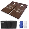 image:imageGoSports Wedding Cornhole Set  Regulation 4 ft x 2 ft Size Solid Stained Wood with Carrying Case Choose Your Colors  Match The Wedding ThemeRoyal Blue  White