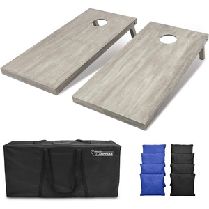 image:imageGoSports 4 ft x 2 ft Regulation Size Wooden Cornhole Boards Set  Includes Carrying Case and Bean Bags Choose Your Colors Over 100 Color CombinationsBlack  Royal Blue