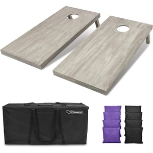 image:imageGoSports 4 ft x 2 ft Regulation Size Wooden Cornhole Boards Set  Includes Carrying Case and Bean Bags Choose Your Colors Over 100 Color CombinationsBlack  Purple