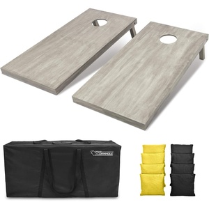 image:imageGoSports 4 ft x 2 ft Regulation Size Wooden Cornhole Boards Set  Includes Carrying Case and Bean Bags Choose Your Colors Over 100 Color CombinationsBlack  Yellow