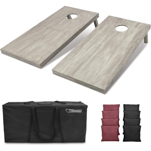 image:imageGoSports 4 ft x 2 ft Regulation Size Wooden Cornhole Boards Set  Includes Carrying Case and Bean Bags Choose Your Colors Over 100 Color CombinationsBlack  Burgundy