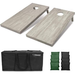 image:imageGoSports 4 ft x 2 ft Regulation Size Wooden Cornhole Boards Set  Includes Carrying Case and Bean Bags Choose Your Colors Over 100 Color CombinationsBlack  Dark Green