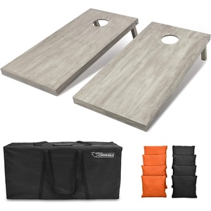 image:imageGoSports 4 ft x 2 ft Regulation Size Wooden Cornhole Boards Set  Includes Carrying Case and Bean Bags Choose Your Colors Over 100 Color CombinationsBlack  Orange
