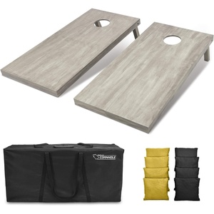 image:imageGoSports 4 ft x 2 ft Regulation Size Wooden Cornhole Boards Set  Includes Carrying Case and Bean Bags Choose Your Colors Over 100 Color CombinationsBlack  Gold