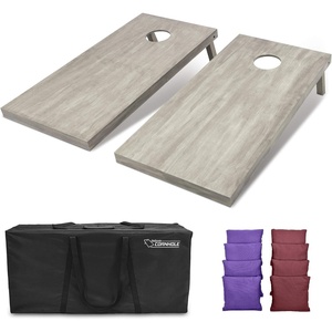 image:imageGoSports 4 ft x 2 ft Regulation Size Wooden Cornhole Boards Set  Includes Carrying Case and Bean Bags Choose Your Colors Over 100 Color CombinationsBurgundy  Purple