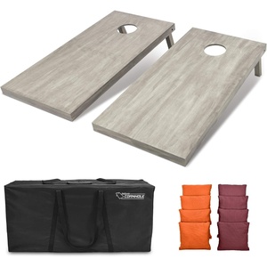 image:imageGoSports 4 ft x 2 ft Regulation Size Wooden Cornhole Boards Set  Includes Carrying Case and Bean Bags Choose Your Colors Over 100 Color CombinationsBurgundy  Orange