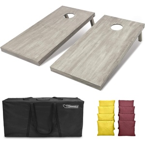 image:imageGoSports 4 ft x 2 ft Regulation Size Wooden Cornhole Boards Set  Includes Carrying Case and Bean Bags Choose Your Colors Over 100 Color CombinationsBurgundy  Yellow