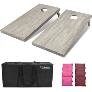 image:imageGoSports 4 ft x 2 ft Regulation Size Wooden Cornhole Boards Set  Includes Carrying Case and Bean Bags Choose Your Colors Over 100 Color CombinationsBurgundy  Pink